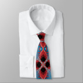 Red Peacock Art Neck Tie Krawatte (Gebunden)