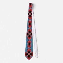 Red Peacock Art Neck Tie Krawatte