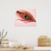 Red Peacock Feather Poster (Küche)