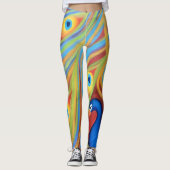 Red Peacock Leggings (Vorderseite)