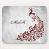 Red Peacock Personalisiert Mouse Pad Mousepad (Vorne)