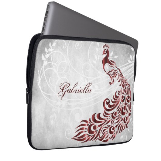 Red Peacock Personalisierter Laptop-Sieb Laptopschutzhülle (Vorne Rechts)