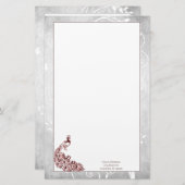 Red Peacock Stationery Briefpapier (Vorne/Hinten)