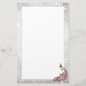 Red Peacock Stationery Briefpapier (Rückseite)