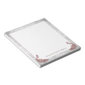 Red Peacocks Notepad Notizblock (angewinkelt)