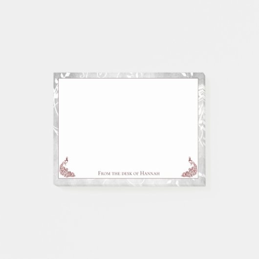 Red Peacocks Notes Post-it Klebezettel (Vorderseite)