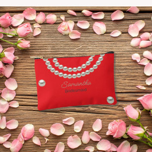 Red Pearl Necklace Zubehörtasche