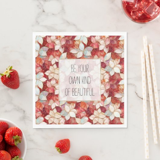 Red Pearl Peach Blume Serviette (Beispiel)