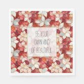 Red Pearl Peach Blume Serviette (Vorderseite)