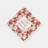 Red Pearl Peach Blume Serviette (Ecke)