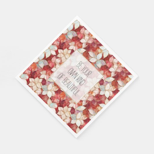 Red Pearl Peach Blume Serviette (Ecke)