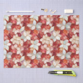 Red Pearl Peach Floral Seidenpapier (Handwerk)