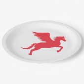Red Pegasus Pappteller (Schrägansicht)