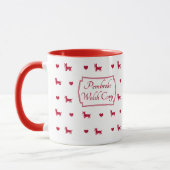 Red Pembroke walisische Corgi-Tasse mit Herz Tasse (Links)