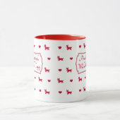 Red Pembroke walisische Corgi-Tasse mit Herz Tasse (Zentrum)