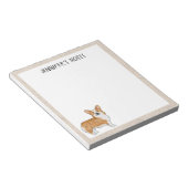 Red Pembroke Walisischer Korgi Hund mit benutzerde Notizblock (angewinkelt)