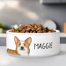 Red Pembroke Welsh Corgi Dog Head and Individuelle