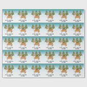 Red Pembroke Welsh Corgi Winterwald Weihnachten Geschenkpapier (Flach)