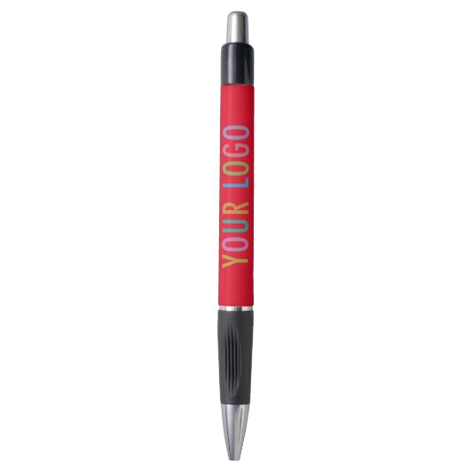 Red Pen mit Black-Ink-Business-Logo-Werbung Kugelschreiber (Vorderseite Vertikal)