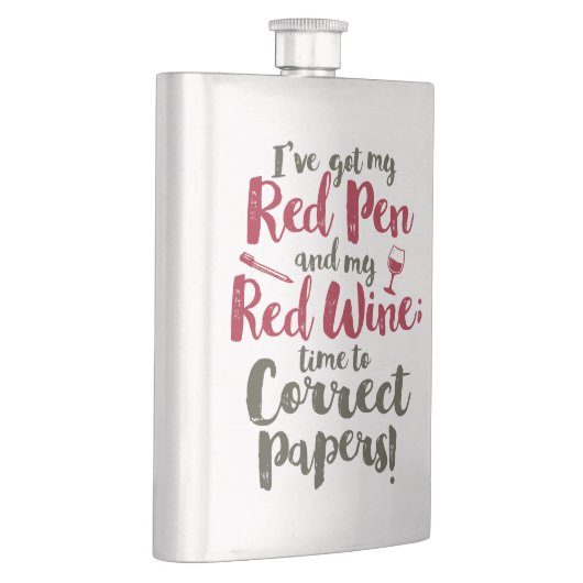 Red Pen Red Wine Flachmann (Rechts)