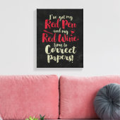 Red Pen Red Wine Leinwanddruck (Insitu (Wohnzimmer))