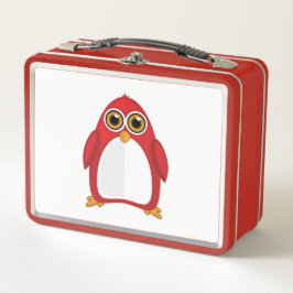 Red Penguin Metall Brotdose