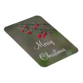 Red penstemon Frohe Weihnachten Magnet (Rechte Seite)