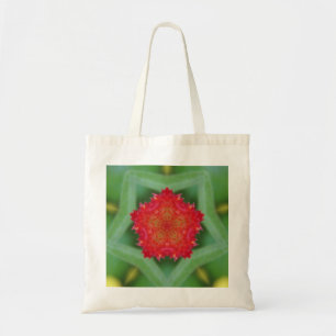 Red Pentagon Blume Tragetasche