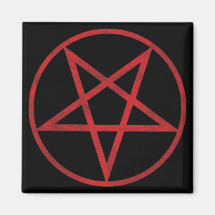 Red Pentagram Magnet