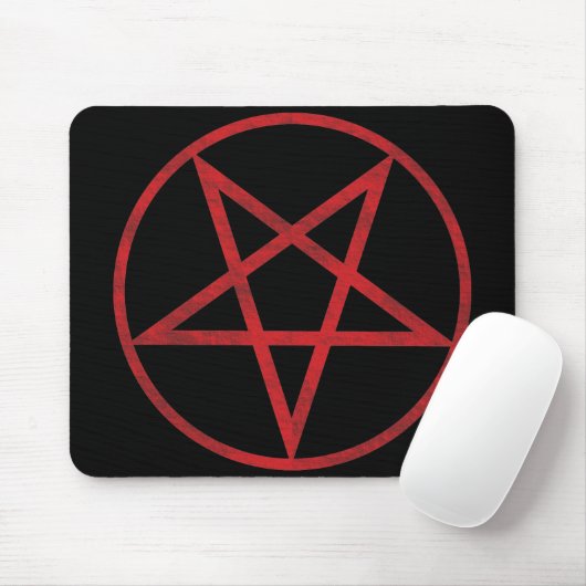 Red Pentagram Mousepad (Mit Mouse)