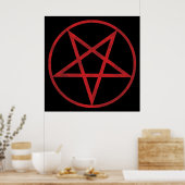 Red Pentagram Poster (Küche)