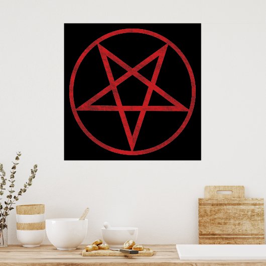 Red Pentagram Poster (Küche)