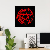 Red Pentagram Poster (Heimbüro)
