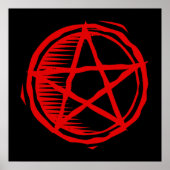 Red Pentagram Poster (Vorne)
