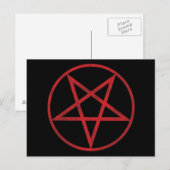 Red Pentagram Postkarte (Vorne/Hinten)