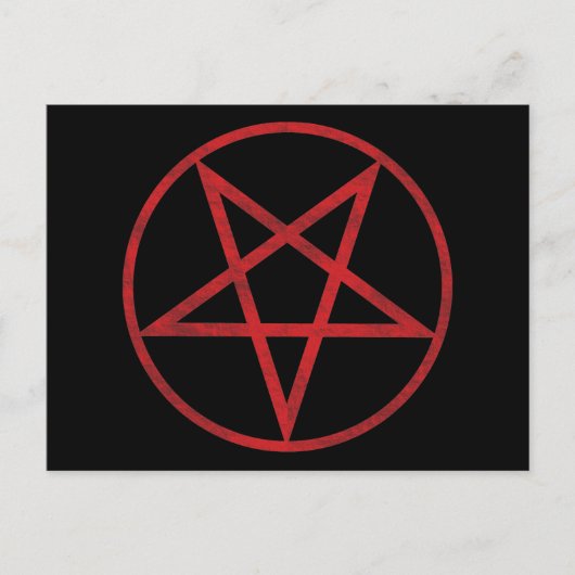 Red Pentagram Postkarte (Vorderseite)