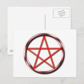 Red Pentagram Postkarte (Vorne/Hinten)
