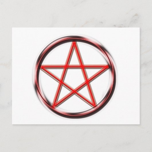 Red Pentagram Postkarte (Vorderseite)