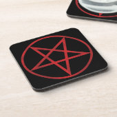 Red Pentagram Untersetzer (Linke Seite)