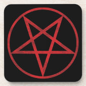 Red Pentagram Untersetzer (Vorderseite)