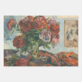 Red Peonies Blume Paul Gaugin Art Geschenkpapier Set (Vorderseite 2)
