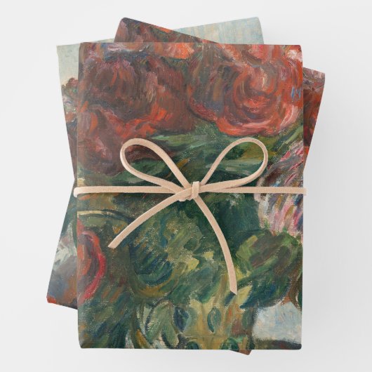 Red Peonies Blume Paul Gaugin Art Geschenkpapier Set (Beispiel)