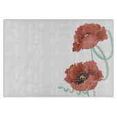 Red Peonies Glass Cutting Board Schneidebrett (Vorderseite)