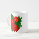 Red Peonies Kaffeetasse (Vorderseite Links)
