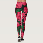 Red Peonies Leggings (Rückseite)