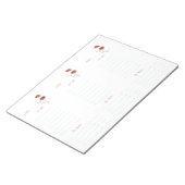 Red Peonies To Do List Notepad Notizblock (angewinkelt)