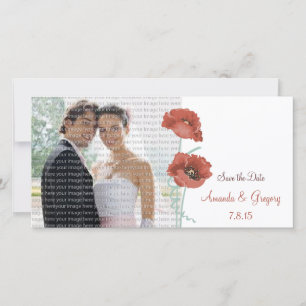 Red Peonies Wedding speichern das Datum Foto Cards Save The Date