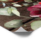 Red Peony 54x40" 160 Guest Luxury Seating Chart Poster (Ecke)