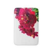 Red Peony Bath mat Badematte (Vorderseite Vertikal)