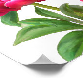 Red Peony Blume Art Print Poster (Ecke)